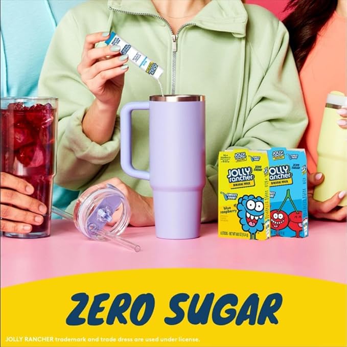 Jolly Rancher Blue Raspberry Singles To Go Drink Mix, 0.65 OZ, 6 CT (Pack of 4)