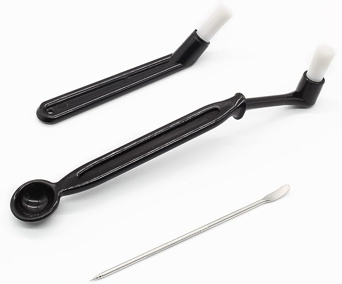 Coffee Machine Cleaning Brush, Nylon Espresso Machine Brush Coffee Cleaning Tool Set with Spoon for Espresso Machine Group Head, Pack of 3