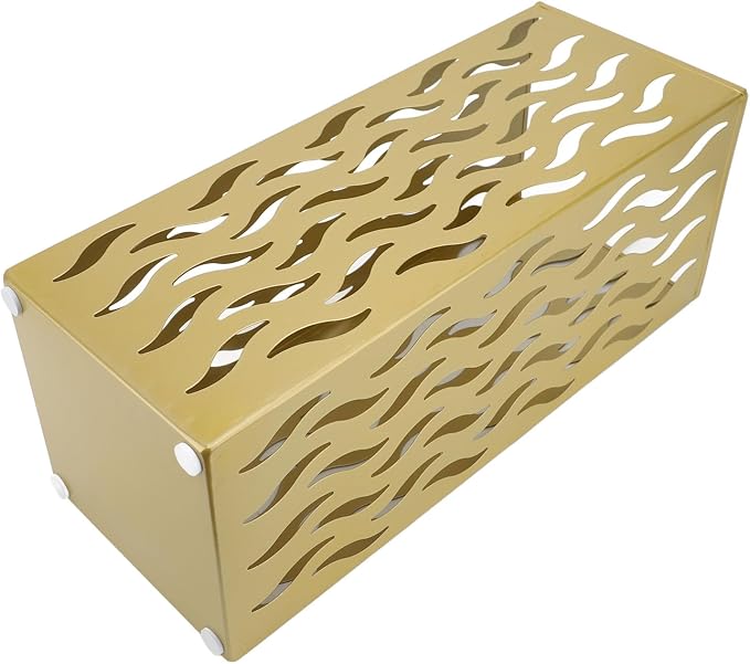 Metal Umbrella Holder, Square Umbrella Stand Rack for Entryway, 6.3" x 6.3" x 16.5" (Gold)