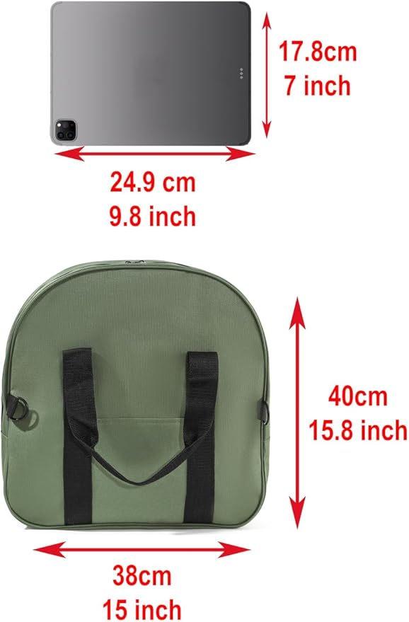 YELAIYEHAO Cable Bag - Jumper Cable Bag - Storage & Organizer for Cables, Cords, and Hoses (Green, 15.7 X 15.3X 4.3INCH)