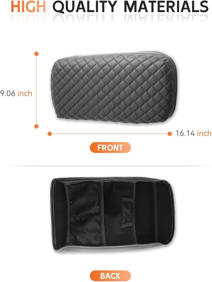 CDEFG for Chevrolet Blazer EV 2024 2025 2026 Center Console Cover Armrest Box Cover for Blazer EV (LT, RS) Accessories Arm Rest Protector Thickened with Inner Pocket