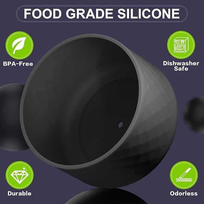 Silicone Boot for Owala Water Bottle 24 oz 32 oz 40 oz, Anti-Slip Protective Sleeve for FreeSip/Twist/Flip Stainless Steel Water Bottles Accessories
