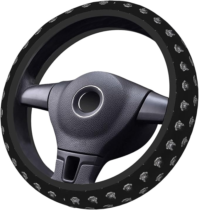 Neoprene Steering Wheel Cover Pug Dog Print Car Steering Wheel Cover Universal Fit for Most Cars