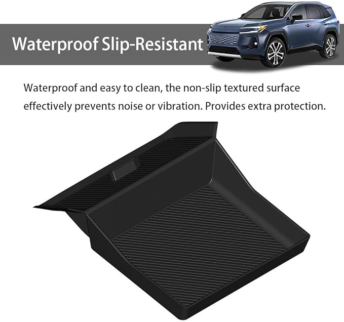 Center Console Organizer for RAV4 2026 Silicone Water Resistant Anti-Slip Under Console Storage Drawer Hidden Storage Small Valuables RAV4 Accessories (Center Console Drawer)
