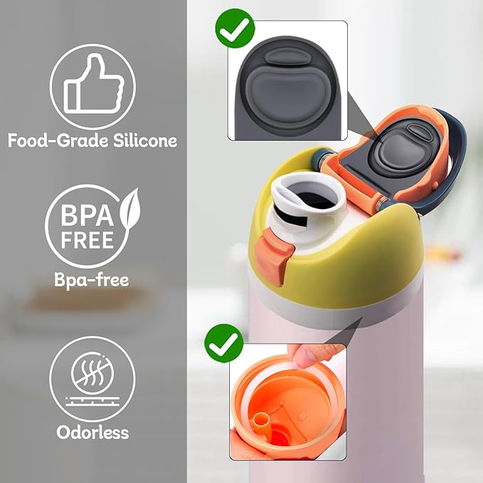 6 Sets Replacement Stopper and O Ring Gasket Compatible with Owala FreeSip 24oz 32oz,Water Bottle Lid Insert Cap Rubber Seal Parts for Owala 16/19/24/32/40oz Mouthpiece Accessories F7