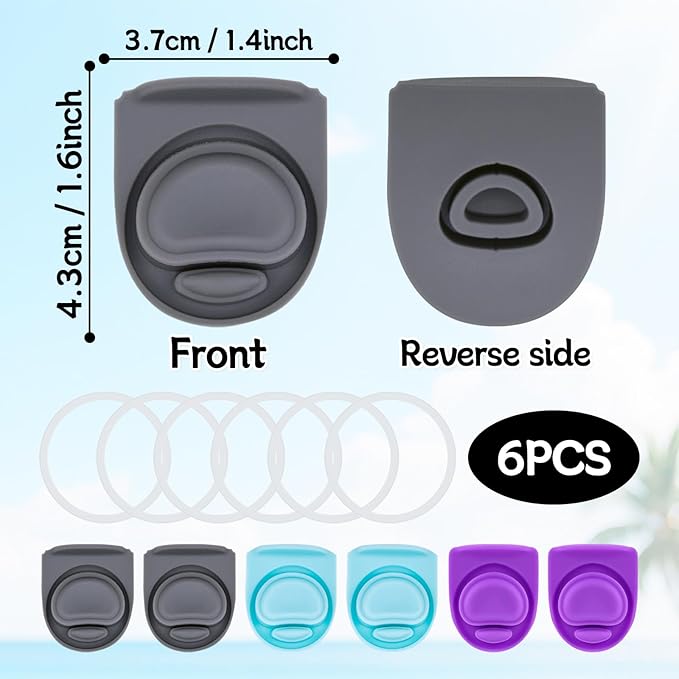 6 Sets Replacement Stopper and O Ring Gasket Compatible with Owala FreeSip 24oz 32oz,Water Bottle Lid Insert Cap Rubber Seal Parts for Owala 16/19/24/32/40oz Mouthpiece Accessories Z6S5