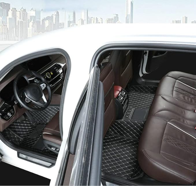 Car Floor Mats Automotive Floor Mats Vehicle Specific All Weather Protection Custom Compatible with Most of 98% Cars SUVs (Red)