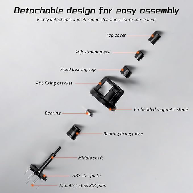 Irishom Adjustable WDT Tool Espresso Stirrer Distribution Tool 304 Stainless Steel Needles Coffee Distributor Detachable Coffee Powder Stirrer