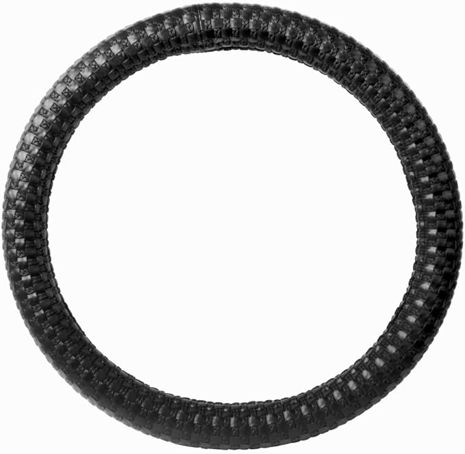 GG Grand General 54016 18 Inches Deluxe Steering Wheel Cover Full Black Cross Grids