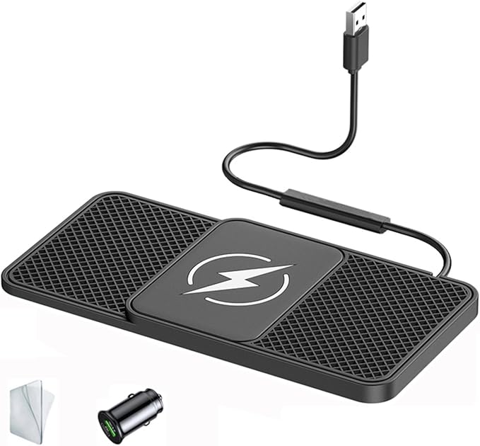 Wireless Car Charger Pad for Nissan Rogue,20W Fast Wireless Phone Charger Cell Phone Cordless Charging mat,Non-Slip Phone Charging,30cm Cable USB