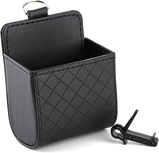 Yosoo Car Seat Back Air Vent Tidy Storage Bag Case Organizer Holder Pounch Box For Cellphone Black