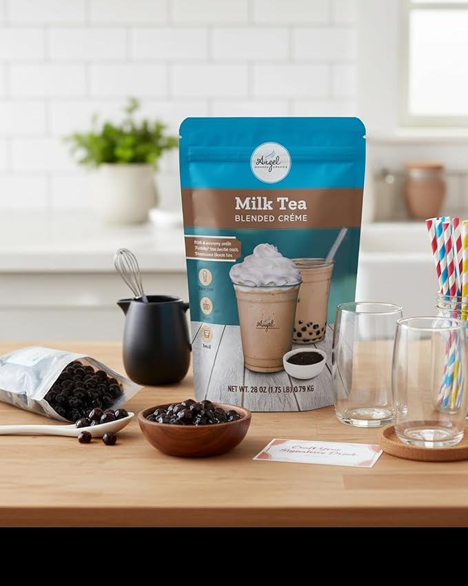 Milk Tea Powder Mix, Instant 3-in-1 Boba Milk Tea Powder, 28 oz (1.75 lb, 19 Servings), MilkTea Blended Creme for Drinks, Original Bubble Tea Mix with Brown Sugar & Black Tea