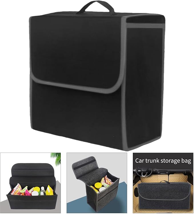 Car Trunk Storage Organize Felt Multiple Pocket Toolbag Practical Car Accessory Organize Bag for Keeping Auto Gear Tidy