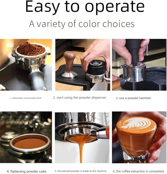 51mm Bottomless Portafilter with Wooden Handle, Stainless Steel Filter Basket, 9.1-inch Length,3 Ears Espresso Handle, Suitable for various coffee machines