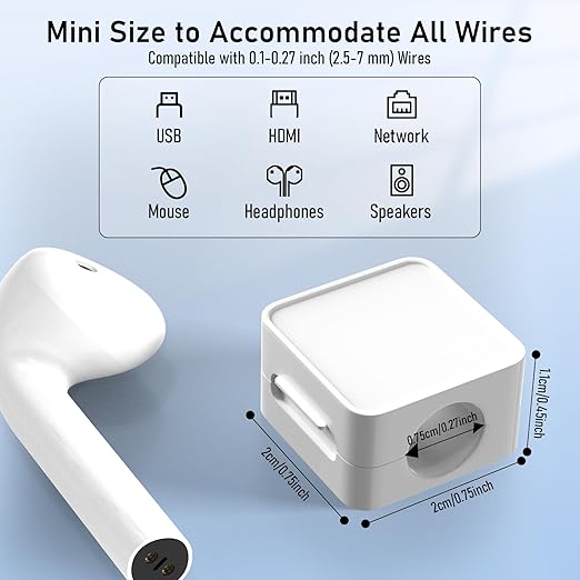 ELZO 12Pack Magnetic Cable Clips,Cord Organizer Holder for Cable Management,Strong Adhesive Charger Wire Organizer Keeper Magnetic Easy Open for Home,Office,Car,Desk,Nightstand