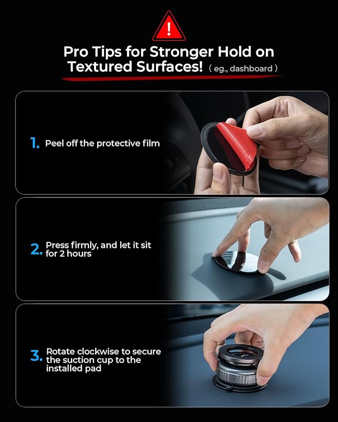 DIMONCOAT 2026 Upgraded Metal Vacuum Magnetic Phone Holder for Car [109LB Suction+2800gf Magnetic], 360° Magsafe Car Mount Suction Cup Phone Mount, Foldable Car Phone Holder for iPhone 17/16 Pro Max
