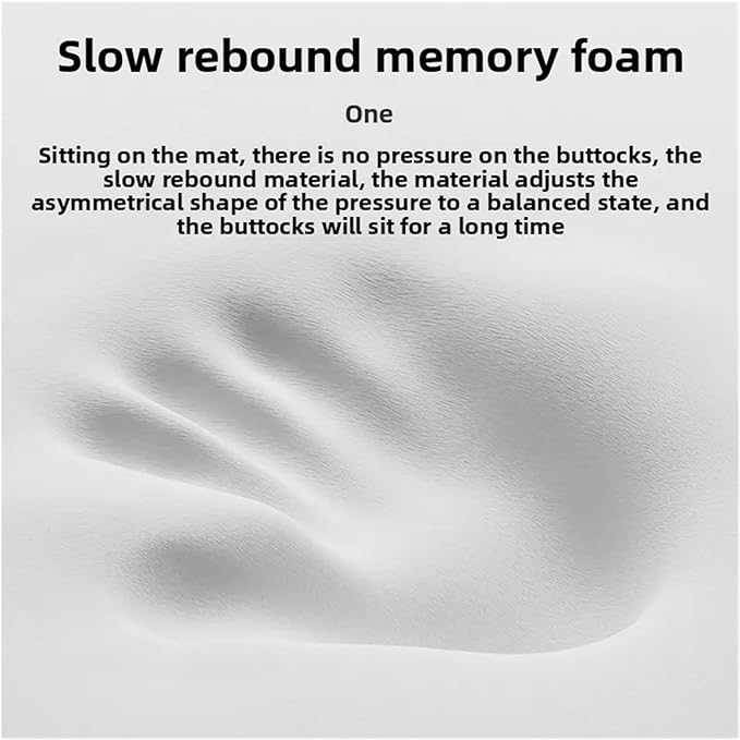 Memory Foam Car Seat Cushions with Lumbar Support - Cool and Breathable Comfort for Car and Office Use(4,35x35cm)
