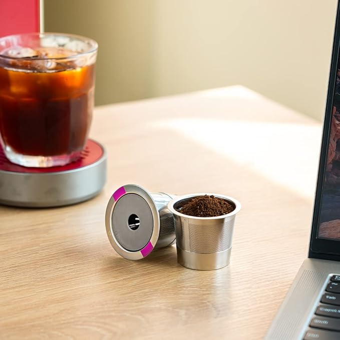 4 Pack Stianless Steel Reusable K Cup Coffee Pods Compatible for K eurig 1.0 & 2.0 Coffee Maker Refillable K-eurig Coffee Filter