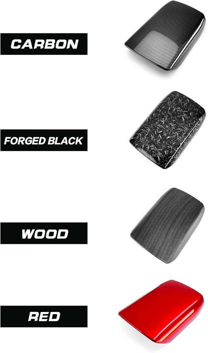 ABS Car Central Console Armrest Cover Armrest Cushion Cover Center Console Box Pad Compatible with Kia K4 2025 2026 Accessories (Forged Black Style)