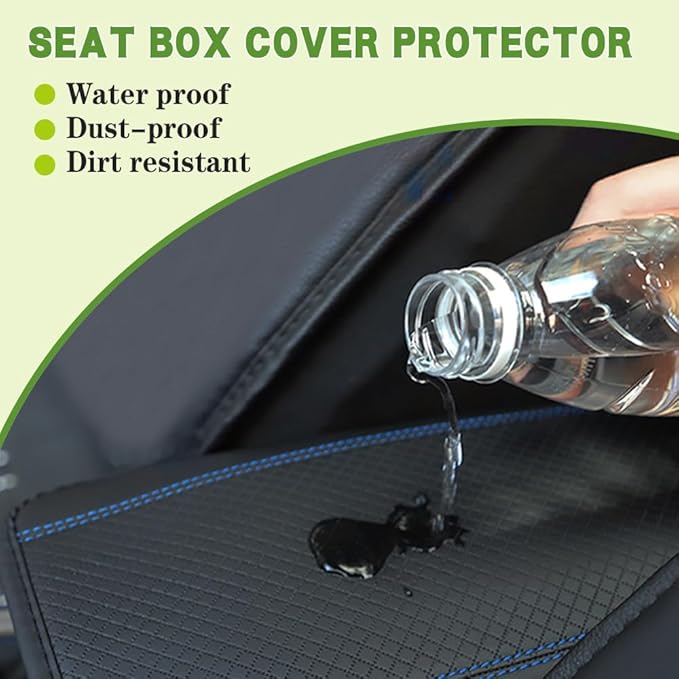 Car Center Console Armrest Pad, 12.6X 7.2 Inch PU Leather Waterproof Auto Armrest Seat Box Cover Protector, Car Center Console Cover, Universal Car Interior Accessories for Cars, Trucks, SUVs