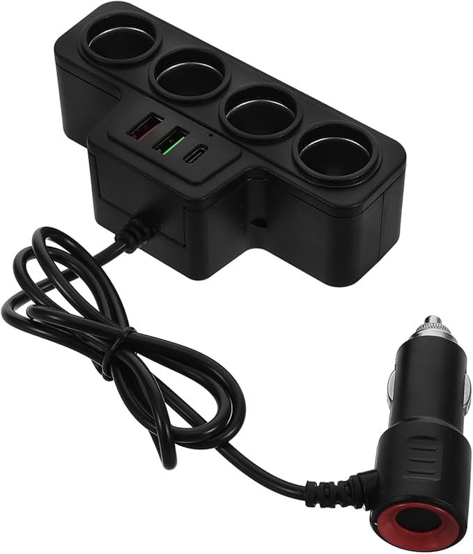 Mobestech Car Charger USB Pd Fast Charging Vehicle Power Splitter for Multiple Devices Compact Design for Travel Daily Use