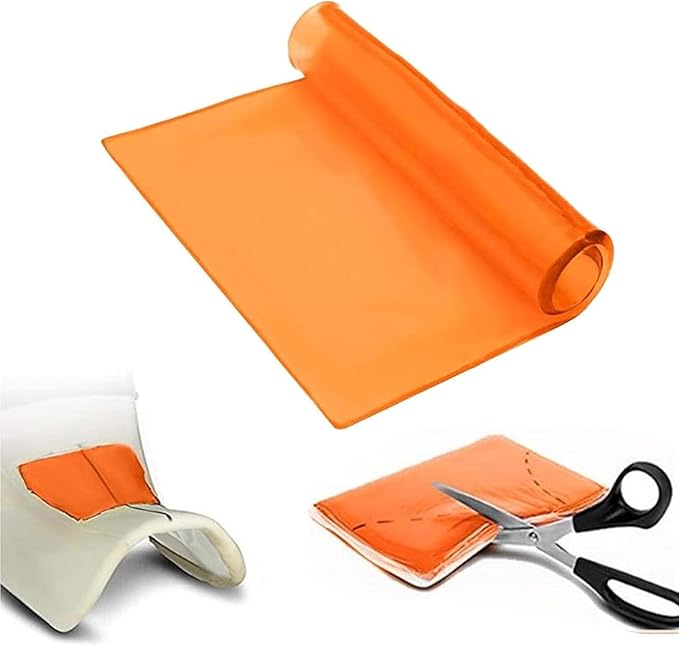 Motorcycle Seat Gel Pad Car Driver Passenger Seat Cushion Shock Absorption Mats Soft Cooling DIY Gel Pad Comfort Long Sitting Office Chair Wheelchair Seat Cushion Orange (25 x 25 x 2cm)