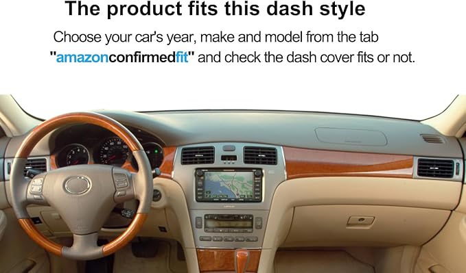 Dash Cover Mat Custom Fit for Lexus ES300 ES330, Dashboard Cover Pad Carpet Protector F116 (Beige)