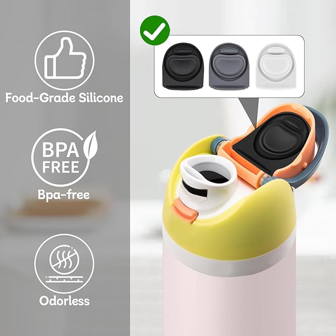 3pcs Replacement Rubber Stopper Seal Compatible with Owala FreeSip 24oz 32oz,Water Bottle Lid Cap Silicone Seal Parts for Owala 16/19/24/32/40oz Spout Gasket Mouthpiece Piece Accessories F7