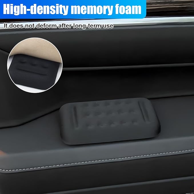 Car Arm Rest Elbow Pad, Memory Foam Auto Door Armrest Cushion, Soft Comfortable Support Pad for Relieve Elbow Fatigue, Universal Vehicle Interior Center Console Armrest Accessory (1PC)