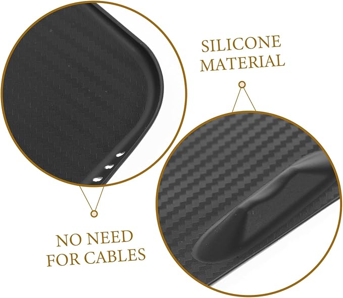 Gatuida Charging Phone Pad for Skid Silicone Mat for Center Console Upgraded Design for Secure Charging and Interior Aesthetics Black