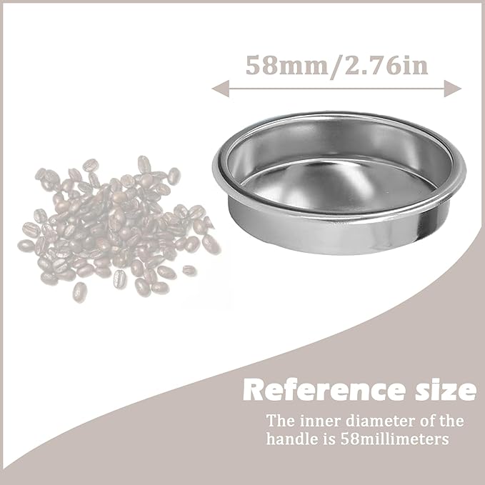 58mm Backflush Disk, Blind Portafilter Basket for Espresso Coffee Machine Maker Back Flush Insert Basket 2 Pcs