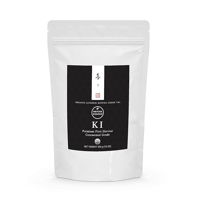Ki Matcha 454g (16 oz) - Organic Premium Ceremonial Japanese Matcha Green Tea Powder - Zero Sugar - First Harvest - USDA Certified