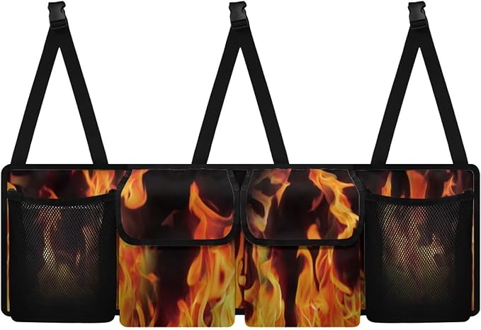 Fire Trunk Organizer Suv Trunk Hanging Storage Bag Back of Seat Car Organizer for Grocery Cargo Car Back Seat Organizer for SUVs, Vans, Cars for Men Women