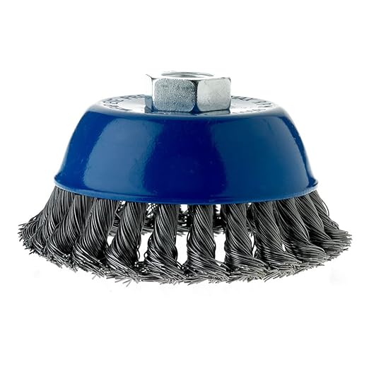 Mercer Industries 189030 - 4" x 5/8"-11 Knot Cup Brush, .020 Carbon Steel Wire
