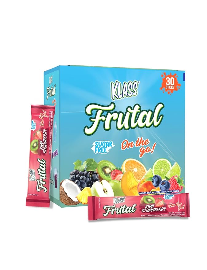 Árbol Frutal On-The-Go! | Powdered Drink Mix – Strawberry Kiwi Flavor, Sugar Free – 30 Stick Packs