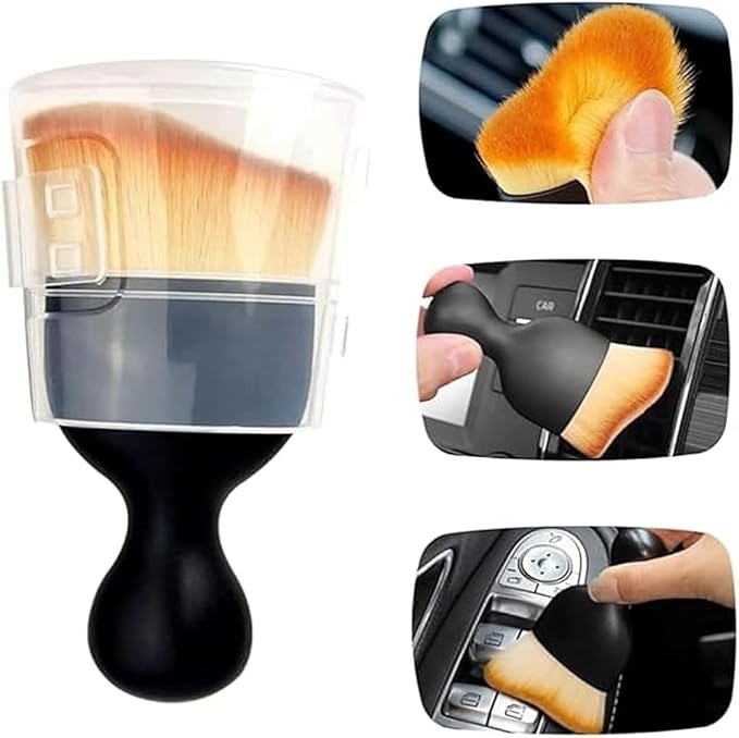 Car Interior Dust Brush, Car Detailing Brush, Soft Bristles Detailing Brush Dusting Tool for Automotive Dashboard, Air Conditioner Vents, Leather, Computer,Scratch Free (1)