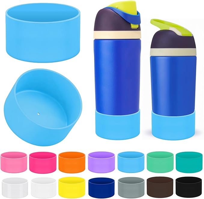 2PCS Silicone Protector Boots Compatible with Owala Kids 16oz & 14oz, Accessories for 12oz - Anti-Slip, Scratch-Resistant, Suitable for School, Outdoor, Easy Grip