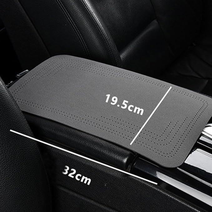 Center Console Cover for Volvo XC70 1997–2016 P2/P3,Auto Armrest Cushion,Car Arm Rest Lid Protector,Middle Console Pad,Automotive Interior Accessories,Brown-19.5X32CM