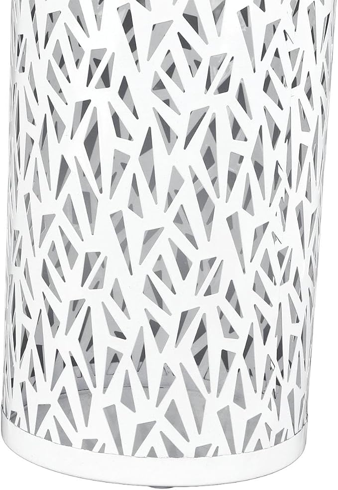 Umbrella Stand Rack, 5.91 * 16.54" Metal Hollowed Freestanding Cylinder Umbrella Holder Organizer Bin for Home Hotel Office Entryway