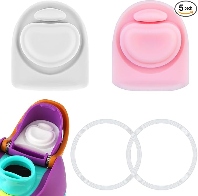 2 Sets Replacement Stopper and O Ring Gasket Compatible with Owala FreeSip 24oz 32oz,Water Bottle Lid Insert Cap Rubber Seal Parts for Owala 16/19/24/32/40oz Mouthpiece Accessories F9
