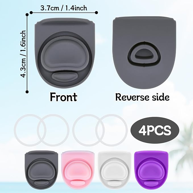 4 Sets Replacement Seal Gasket Stoppers for Owala Freesip Cap Mouth,Silicone O Sealing Ring Parts Water Bottle Top Lid Accessories for Owala Freesip 16/19/24/32/40oz 4p1-a01