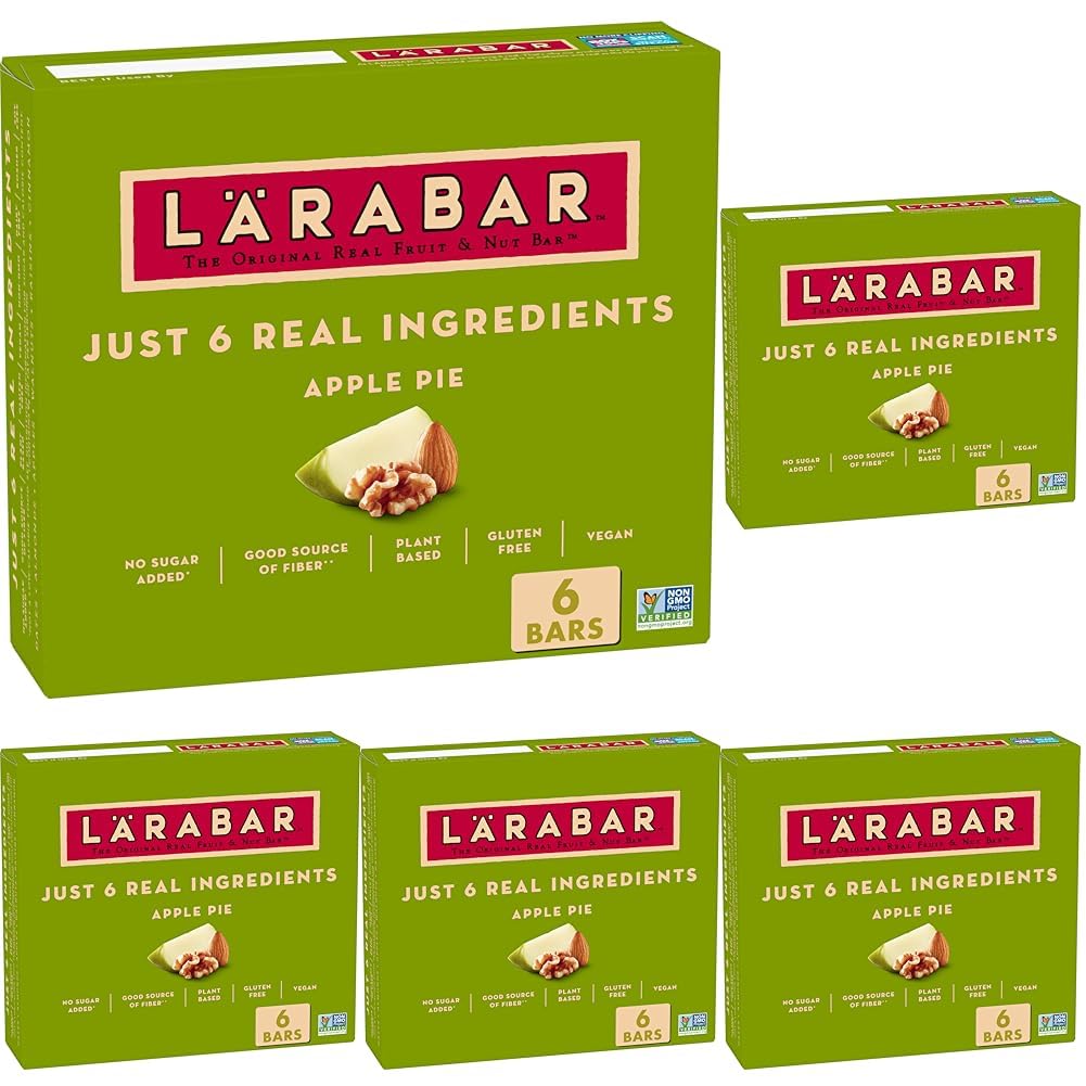 Larabar Apple Pie, Fruit and Nut Bars, Gluten Free and Vegan, 12 Ct, 19.2 oz