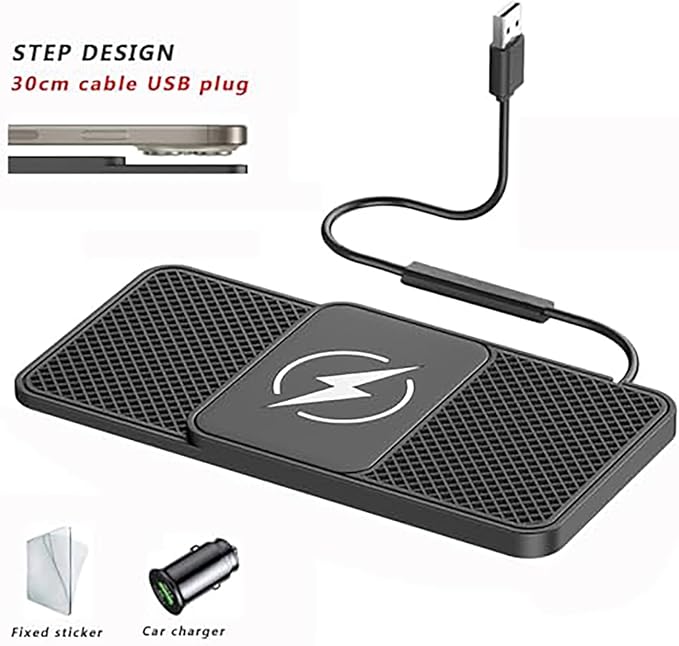 Wireless Car Charger Pad for BMW i3 Facelift 2018-2022,20W Fast Wireless Phone Charger Cell Phone Cordless Charging mat,Non-Slip Phone Charging,30cm Cable USB