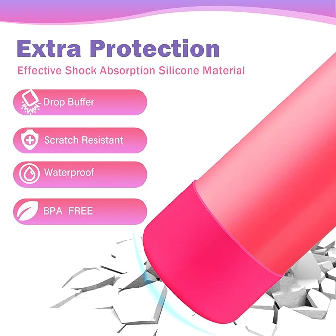 2Pcs Silicone Boot Sleeve for Owala Water Bottle FreeSip Twist and Flip Protective Silicone Bottom Base Bumper for Owala Flask Water Bottle BPA Free, Anti-Slip