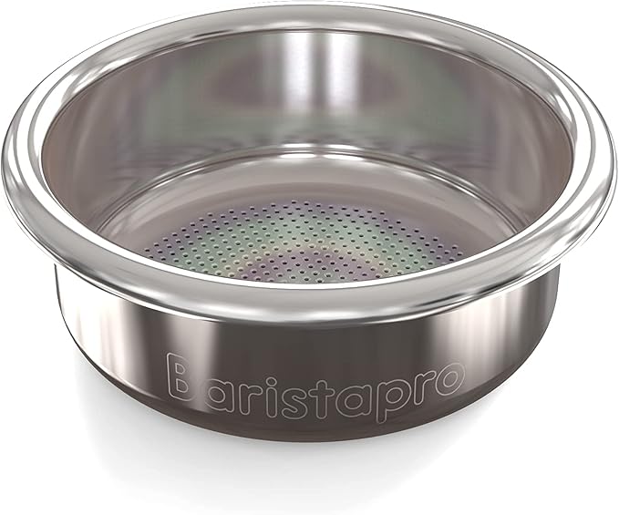 IMS Basket 58mm 18 gram Nanotech - Baristapro Precision Ridgeless Double Espresso Basket Filter fits most 58mm Portafilter. Make Superior Expresso Coffee Shots! Includes Gladwise Coffee Card