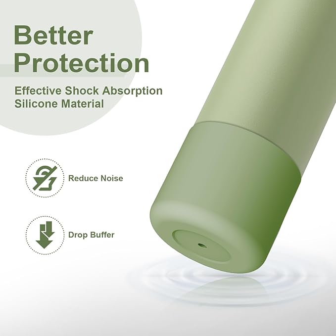 2PCS Silicone Water Bottle Boot for Owala 24oz 32oz 40oz, Anti-Slip Protective Sleeve Bottom Bumper Protector for FreeSip, Twist, and Flip Stainless Steel Water Bottles