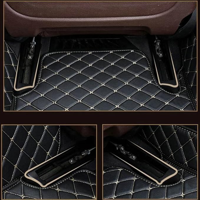 Custom Car Floor Mats Fit for 99% Sedan SUV Sports Car Full Coverage Pads Leather Floor Liners Mat Women Men (Green)