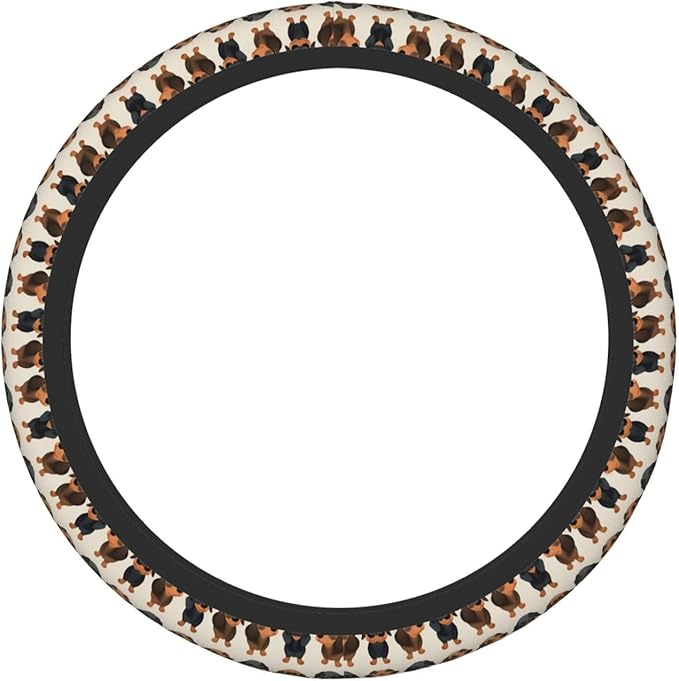 Dachshunds?Dogs Car Steering Wheel Cover, 15 Inch Steering Wheel Cover Stylish Decor for Most Cars