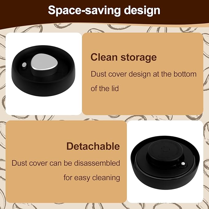 1200ml Coffee Vacuum Canister, Coffee Bean Storage Container, Airtight Coffee Canister, Stainless Steel Food Storage Container, Large Capacity Coffee Storage Container for Coffee Bean Tea Storage