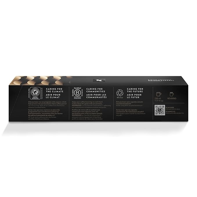 Nespresso Capsules Vertuo, Golden Caramel, Medium Roast Coffee, 30 Count Coffee Pods, Brews 7.8oz.